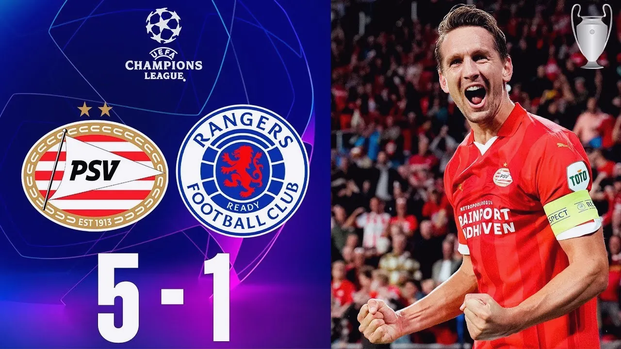 เกมรับพังยับ! พีเอสวี ไอนด์โฮเฟ่น ถล่ม กลาสโกว์ เรนเจอร์ส 5-1 ระเบิดฟอร์มใน ยูฟ่า แชมเปี้ยนส์ ลีก