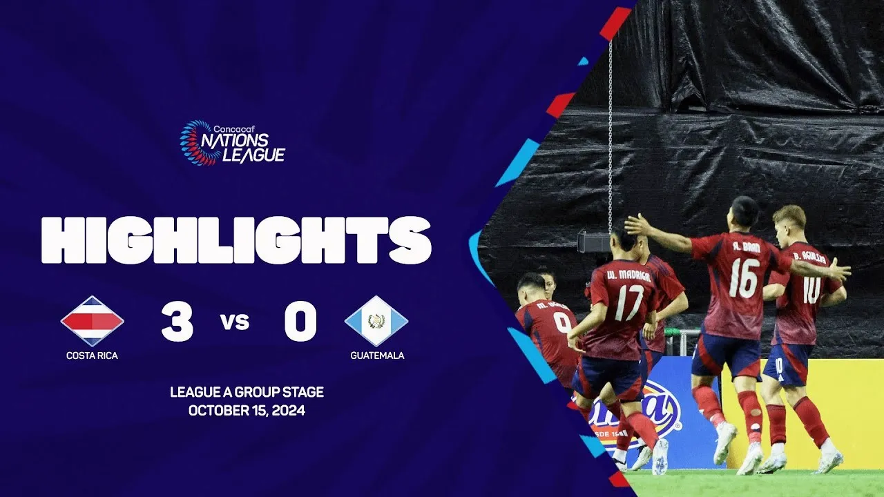ไฮไลท์ฟุตบอล คอสตาริก้า 3-0 กัวเตมาลา คอนคาเคฟ เนชั่นส์ ลีก 2024 ประจำวันที่ 16 ตุลาคม 2567 ติดตามชมเต็มรูปแบบที่ dooball168hd.com