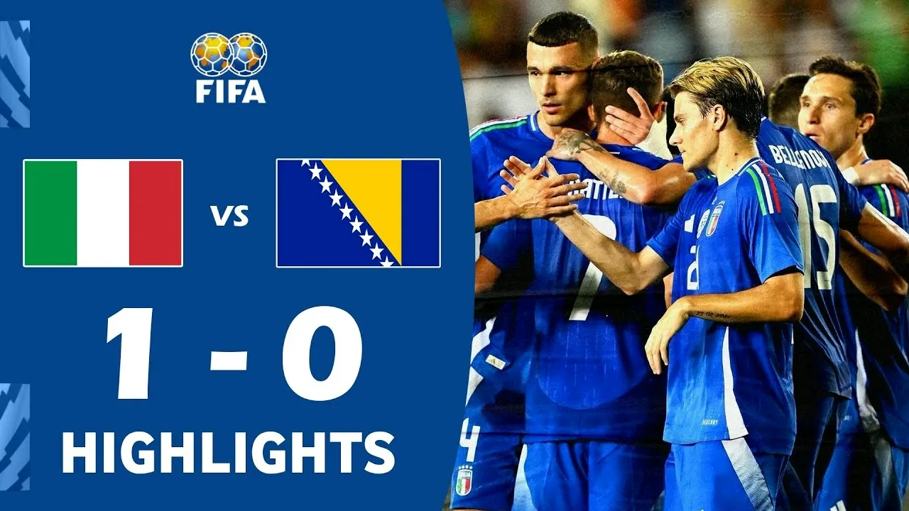 ไฮไลท์ฟุตบอลกระชับมิตรทีมชาติ 2024 อิตาลี เฉือน บอสเนีย 1-0 ประเดิมชัยสนามแรก วันที่ 10/06/2567