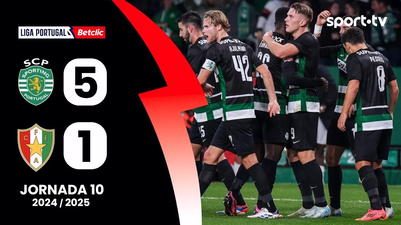 ไฮไลท์ฟุตบอล สปอร์ติ้ง ลิสบอน ถล่ม อมาดอร่า 5-1 ในศึก ลีกา ซาเกรส โปรตุเกส เมื่อวันที่ 2 พฤศจิกายน 2567 ดูคลิปเด็ดได้ที่ dooball168hd.com