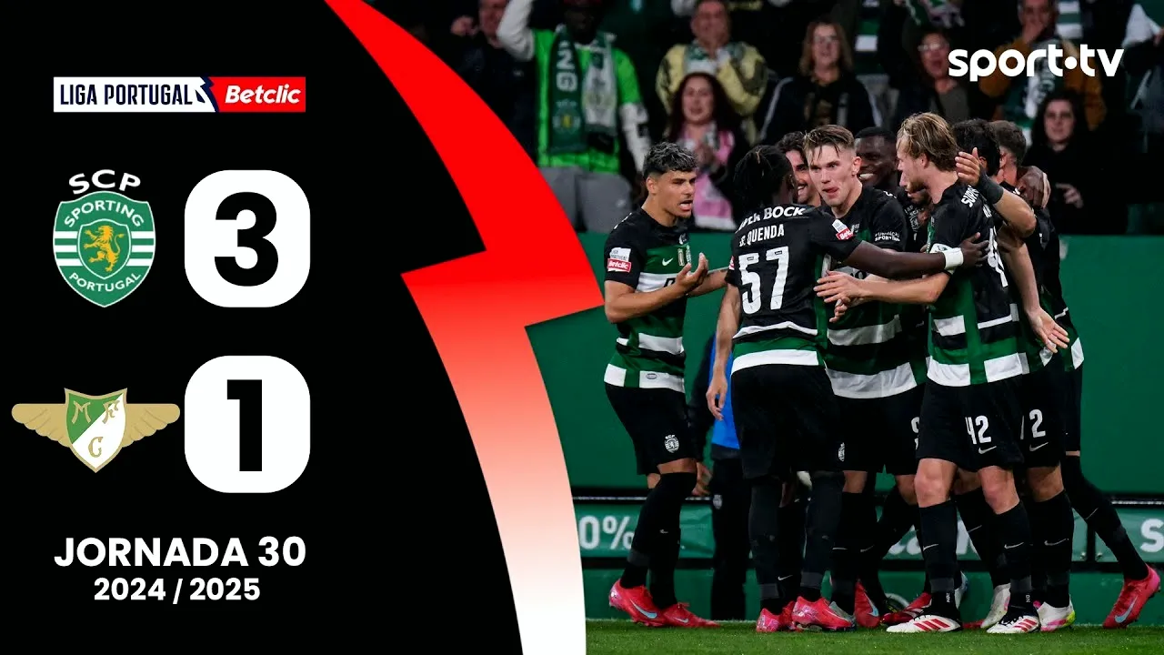 ไฮไลท์ฟุตบอล ลีกา ซาเกรส โปรตุเกส 19 เมษายน 2568 สปอร์ติ้ง ลิสบอน ชนะ โมไรเรนเซ่ 3-1 เกมเดือดยิงสามประตูรวด