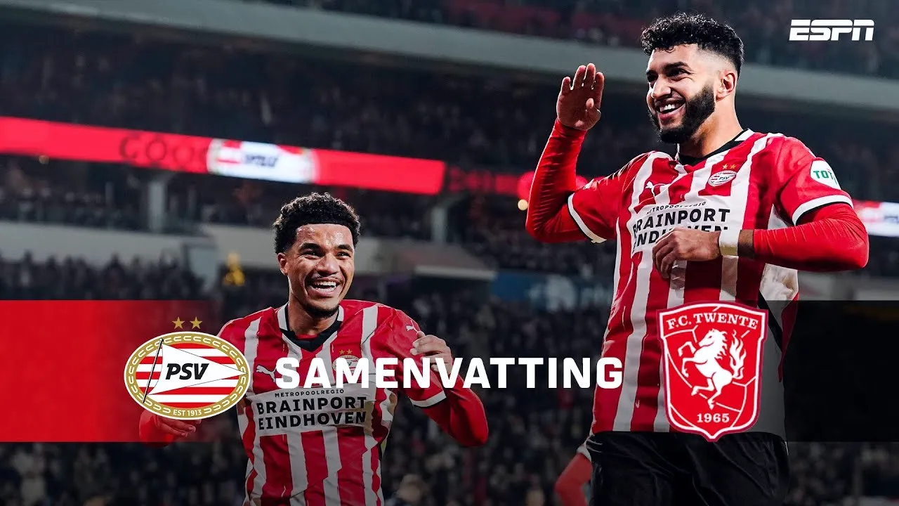 ไฮไลท์ฟุตบอล เอเรดิวิซี่ ฮอลแลนด์ 2024/25 : พีเอสวี ไอนด์โฮเฟ่น ถล่ม เอฟซี ทเวนเต้ ขาดลอย 6-1 ในวันที่ 7 ธันวาคม 2567