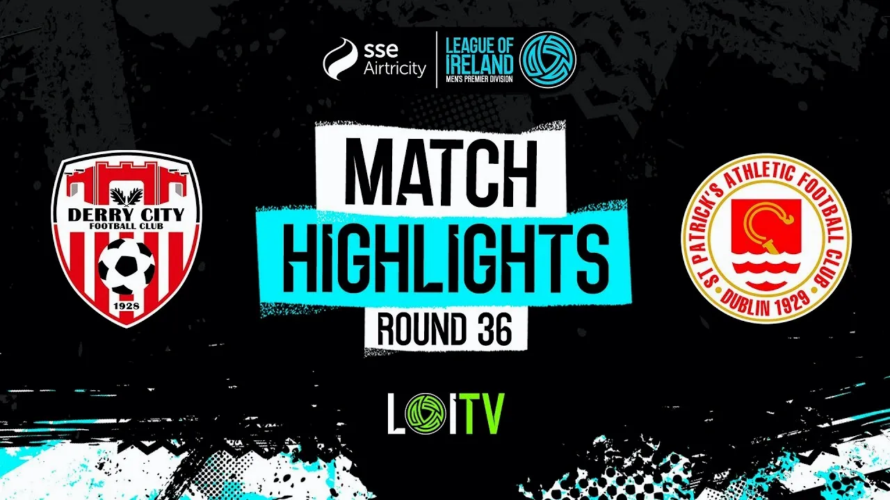 ไฮไลท์ฟุตบอลเดอร์รี่ ซิตี้ ชนะ เซนต์ แพตทริคส์ 3-0 ในศึกไอร์แลนด์ พรีเมียร์ลีก 04/11/2566 dooball168hd.com
