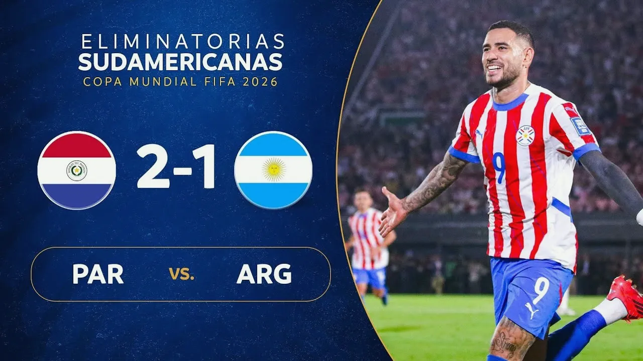 ไฮไลท์ทีมชาติ ปารากวัย ซัดชนะ อาร์เจนติน่า 2-1 ศึกฟุตบอลโลก รอบคัดเลือก โซนอเมริกาใต้ 2024 วันที่ 15/11/2567