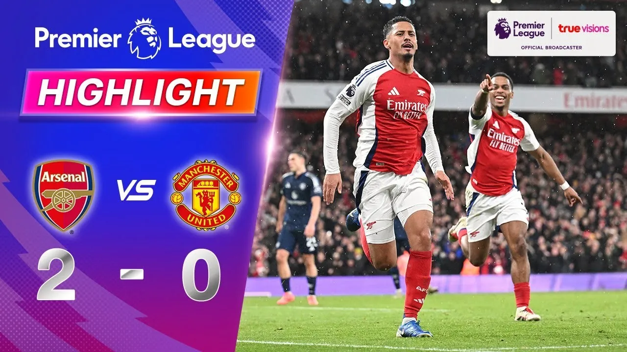 ไฮไลท์ฟุตบอลอาร์เซน่อลเปิดรังถล่มแมนยู 2-0 ศึกพรีเมียร์ลีกอังกฤษ 05/12/2567 dooball168hd.com