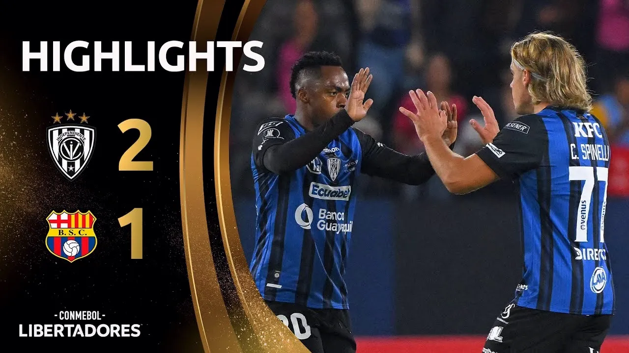 ไฮไลท์ฟุตบอล อินดิเพนดิเอนเต้ โจเซ่ วาล์เล เฉือน บาร์เซโลน่า เอสซี 2-1 ในศึกโคปา ลิเบอร์ตาดอเรส 2025 วันที่ 28 พฤษภาคม 2568