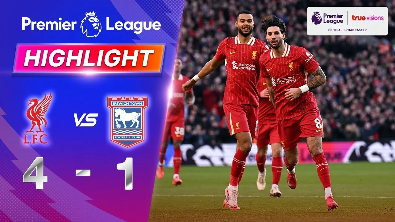 ดูไฮไลท์ ลิเวอร์พูล 4-1 อิปสวิช ทาวน์ พรีเมียร์ลีก อังกฤษ 26 มกราคม 2568 ครบทุกประตู dooball168hd.com