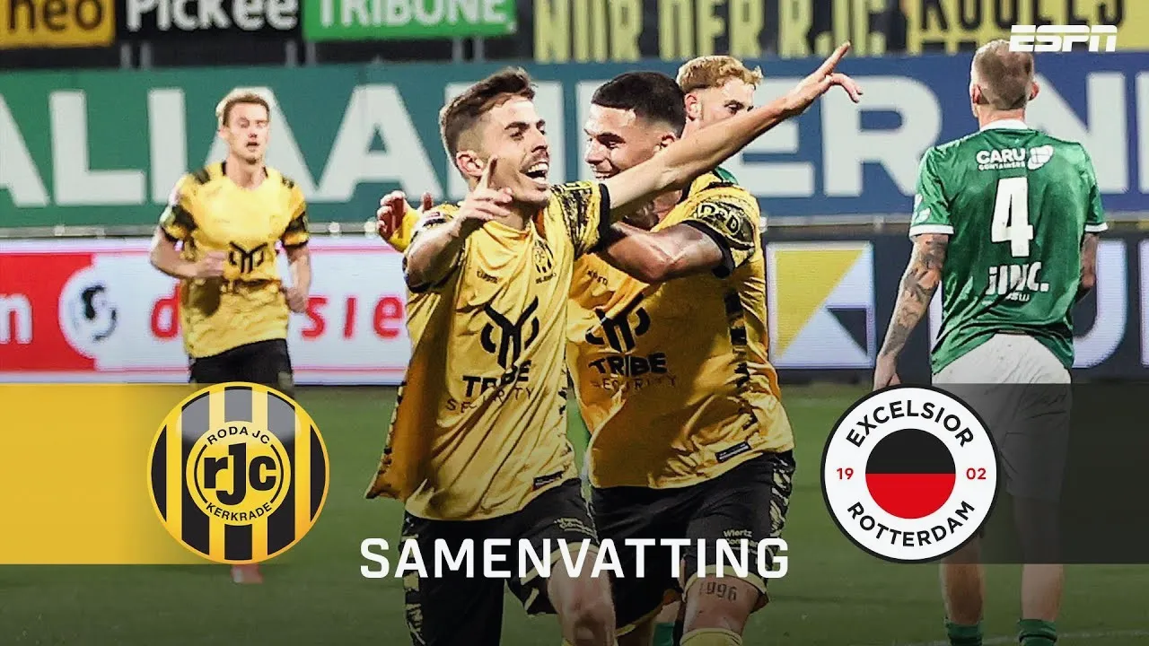 ชมไฮไลท์ฟุตบอล โรด้า เจซี ถล่มเอ็กเซลซิเออร์ 3-0 ในจูปิแลร์ลีกฮอลแลนด์ 2024/25 วันที่ 5 ตุลาคม 2567 ที่ dooball168hd.com