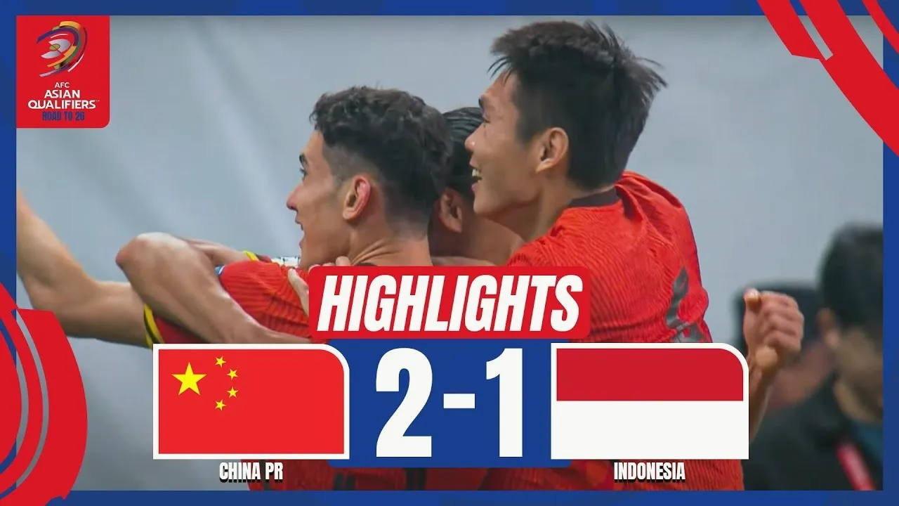 16 ตุลาคม 2567 จีนเฉือนอินโดนีเซีย 2-1 ศึกฟุตบอลโลก รอบคัดเลือก โซนเอเชีย 2024 dooball168hd.com