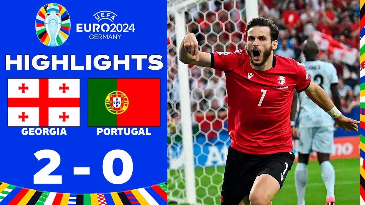 ไฮไลท์ฟุตบอลเดือด จอร์เจียพลิกชนะโปรตุเกส 2-0 ศึกยูโร 2024 27 มิถุนายน 2567 dooball168hd.com