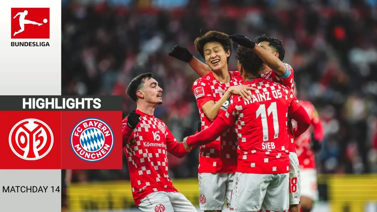 ไฮไลท์ฟุตบอล บุนเดสลีก้า เยอรมัน 15/12/2567 ไมนซ์ ชนะ บาเยิร์น มิวนิค 2-1 ศึกบอลลีกเมืองเบียร์พลิกโผ