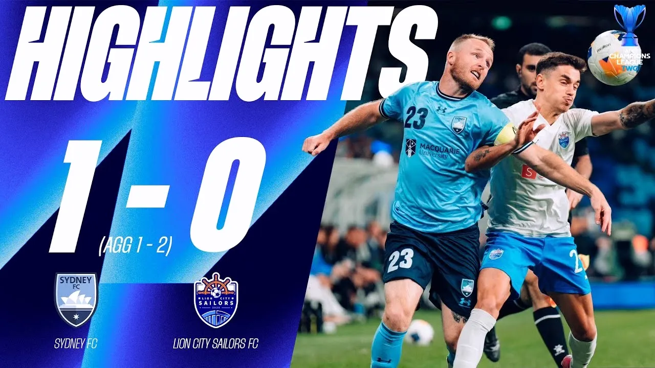 ไฮไลท์ฟุตบอล ซิดนีย์ เอฟซี 1-0 ไลอ้อน ซิตี้ เซเลอร์ รอบรองฯนัดสอง เอเอฟซี แชมเปี้ยนส์ลีกทู วันที่ 17 เมษายน 2568