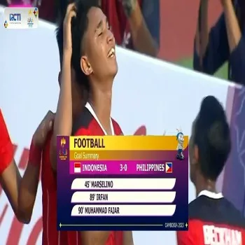 ไฮไลท์บอลซีเกมส์! ทีมชาติอินโดนีเซียถล่มฟิลิปปินส์ 3-0 ในศึกฟุตบอลชายรอบแรกกลุ่มเอ