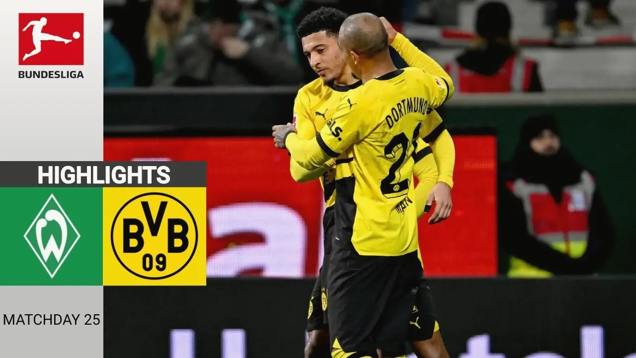 ชมไฮไลท์ แวร์เดอร์ เบรเมน พ่ายคาบ้าน 1-2 โบรุสเซีย ดอร์ทมุนด์ บุนเดสลีก้า เยอรมัน 10/03/2567