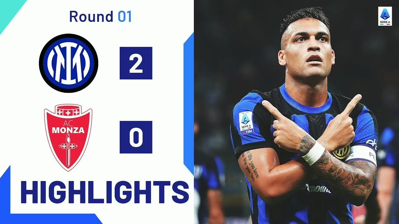#ไฮไลท์โดบอลสด อินเตอร์ มิลานถล่มมอนซ่า 2-0 ศึกกัลโช่เซเรียอาอิตาลี