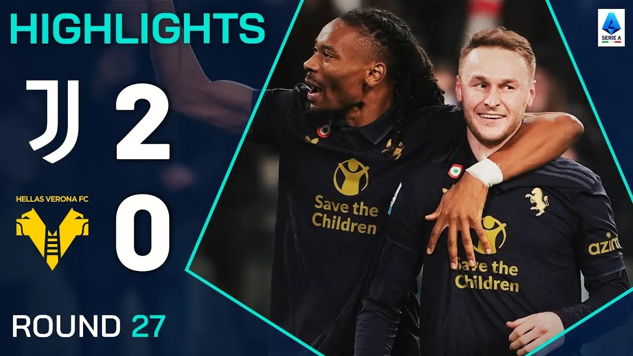 ไฮไลท์ฟุตบอลยูเวนตุสเปิดบ้านชนะเวโรน่า 2-0 ในศึกกัลโช่เซเรียอาอิตาลี ประจำวันที่ 4 มีนาคม 2568
