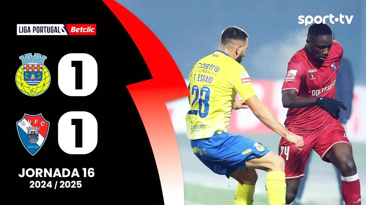 ไฮไลท์ฟุตบอล 28 ธันวาคม 2567 : อารัวก้า 1-1 กิล วิเซนเต้ ศึกโปรตุเกสลีกา ซาเกรส ฤดูกาล 2024-2567 เสมอสนุกครบประตู