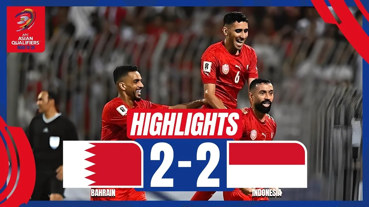 11 ตุลาคม 2567 ไฮไลท์ฟุตบอลโลกคัดโซนเอเชีย บาห์เรนเสมออินโดนีเซีย 2-2 จบเกมสุดมันที่dooball168hd.com