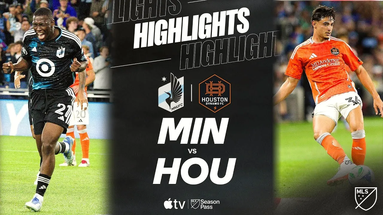dooball168hd.com รวบรวมไฮไลท์บอลจอใหญ่ 26 มิถุนายน 2568 ศึกเมเจอร์ลีก ซอคเกอร์ 2025/26 เสือมิดเวสต์ มินนิโซต้า ยูไนเต็ด แซะกบาลด้วยสกอร์ 3-1 ดับเครื่องชนฮุสตัน ไดนาโม