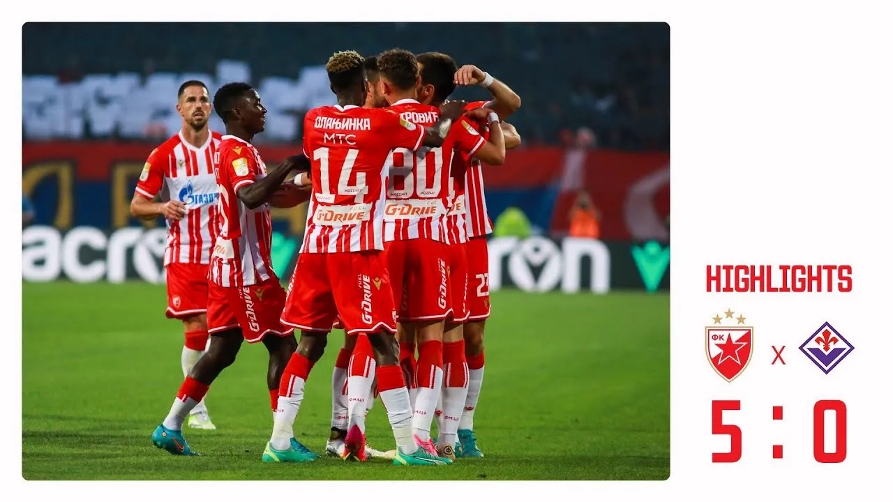 เซอร์เวน่า ซเวซด้า ถล่มฟิออเรนติน่า 5-0 ในเกมกระชับมิตรสโมสร ไฮไลท์ฟุตบอลสุดเดือด คู่นี้ไม่มีใครยั้ง dooball168hd.com