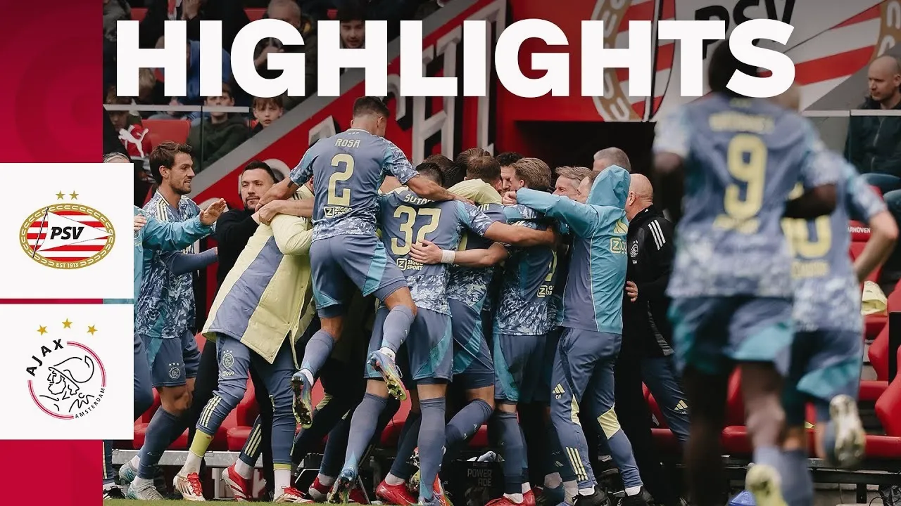 ไฮไลท์ฟุตบอล อาแจ็กซ์ อัมสเตอร์ดัม บุกชนะ พีเอสวี ไอนด์โฮเฟ่น 2-0 ศึกเอเรดิวิซี่ ฮอลแลนด์ ฤดูกาล 2025 วันที่ 31/03/2568
