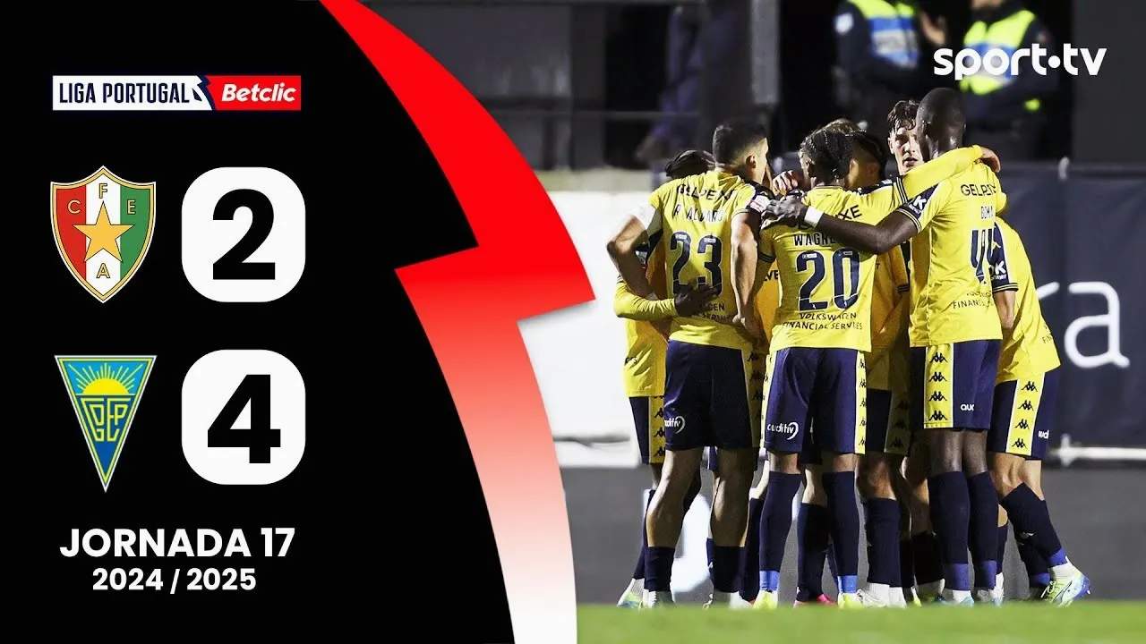 ไฮไลท์ฟุตบอลอมาดอร่า 2-4 เอสโตริล ลีกา ซาเกรส โปรตุเกส 06/01/2568