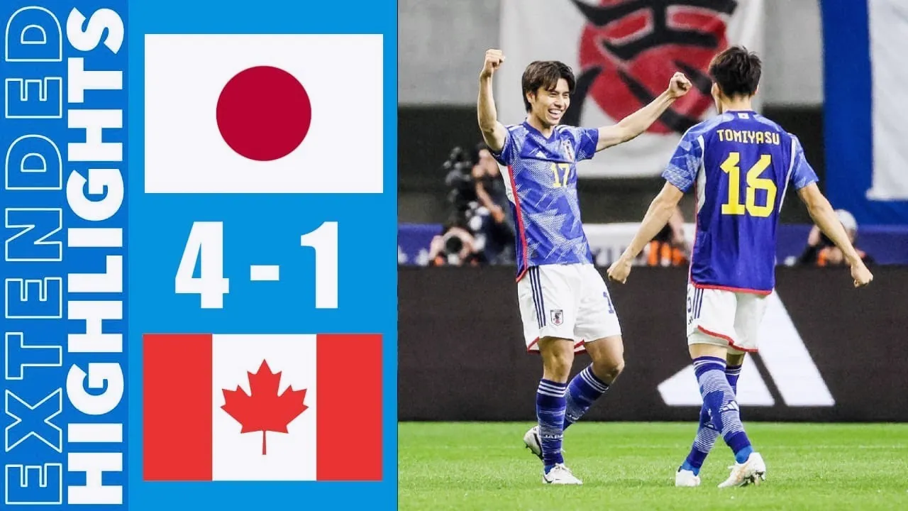 ไฮไลท์ฟุตบอล ญี่ปุ่น ถล่ม แคนาดา 4-1 ศึกกระชับมิตรทีมชาติ รอบ 14 ตุลาคม 2566 สุดมันส์ชมช็อตเด็ดครบทุกประตูทั่วโลกที่ dooball168hd.com