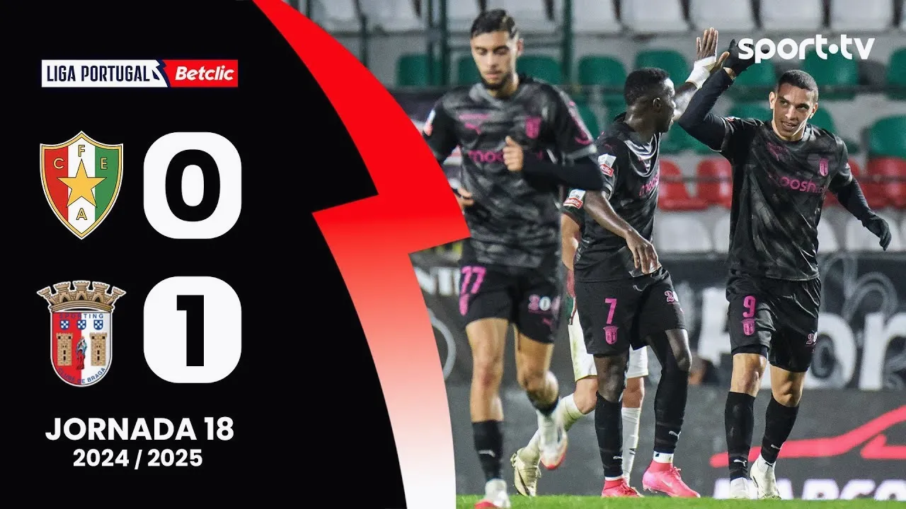 ไฮไลท์ฟุตบอล สปอร์ติ้ง บราก้า บุกชนะ อมาดอร่า 1-0 ในศึกลีกา ซาเกรส โปรตุเกส วันที่ 20 มกราคม 2568
