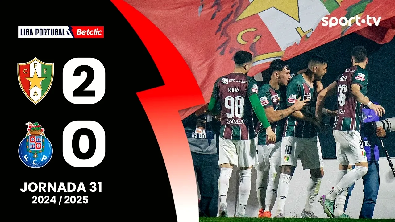 ไฮไลท์ฟุตบอล ลีกา ซาเกรส โปรตุเกส 27 เมษายน 2568 อมาดอร่าถล่มเอฟซี ปอร์โต้ 2-0 ทีมเยือนไร้สกอร์