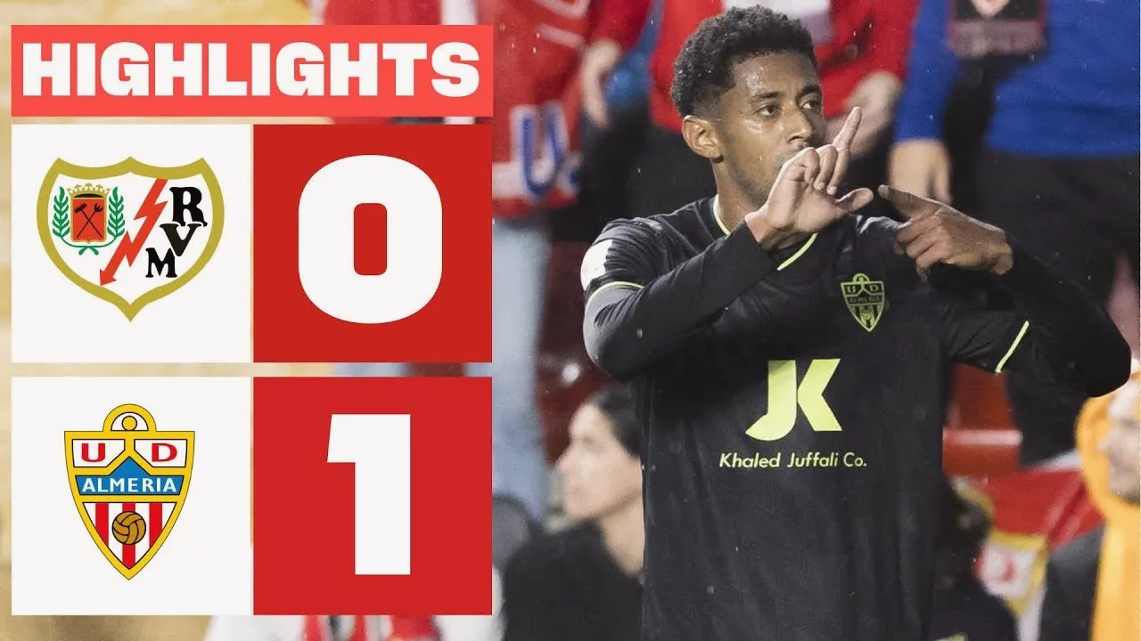 ไฮไลท์ฟุตบอลลาลีก้าสเปน ราโย่ บาเยกาโน่ ปราชัยคารัง อัลเมเรีย บุกเฉือน 1-0 06/05/2567