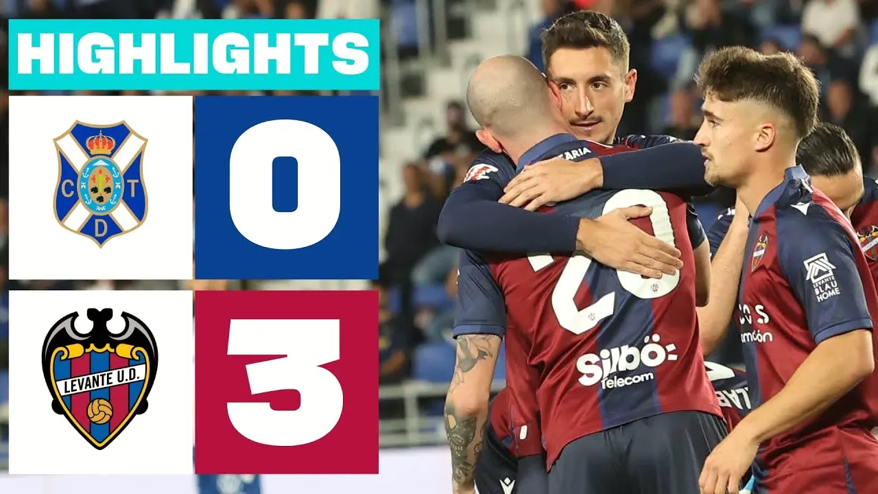 ไฮไลท์ฟุตบอล เตเนริเฟ่ 0-3 เลบานเต้ ศึกอาเดลันเต้ สเปน 08/01/2568 โดดเด่นด้วยความคมของทีมเยือนที่บุกถล่มชนะขาดลอย