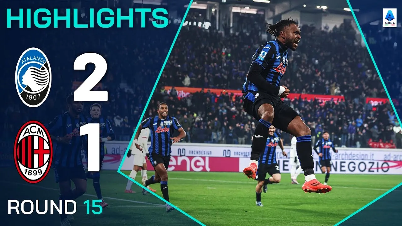 ไฮไลท์บอลสุดมันต์ อตาลันต้า เปิดบ้านเฉือนเอซี มิลาน 2-1 ศึกกัลโช่ เซเรียอา อิตาลี ประจำวันที่ 07/12/2567