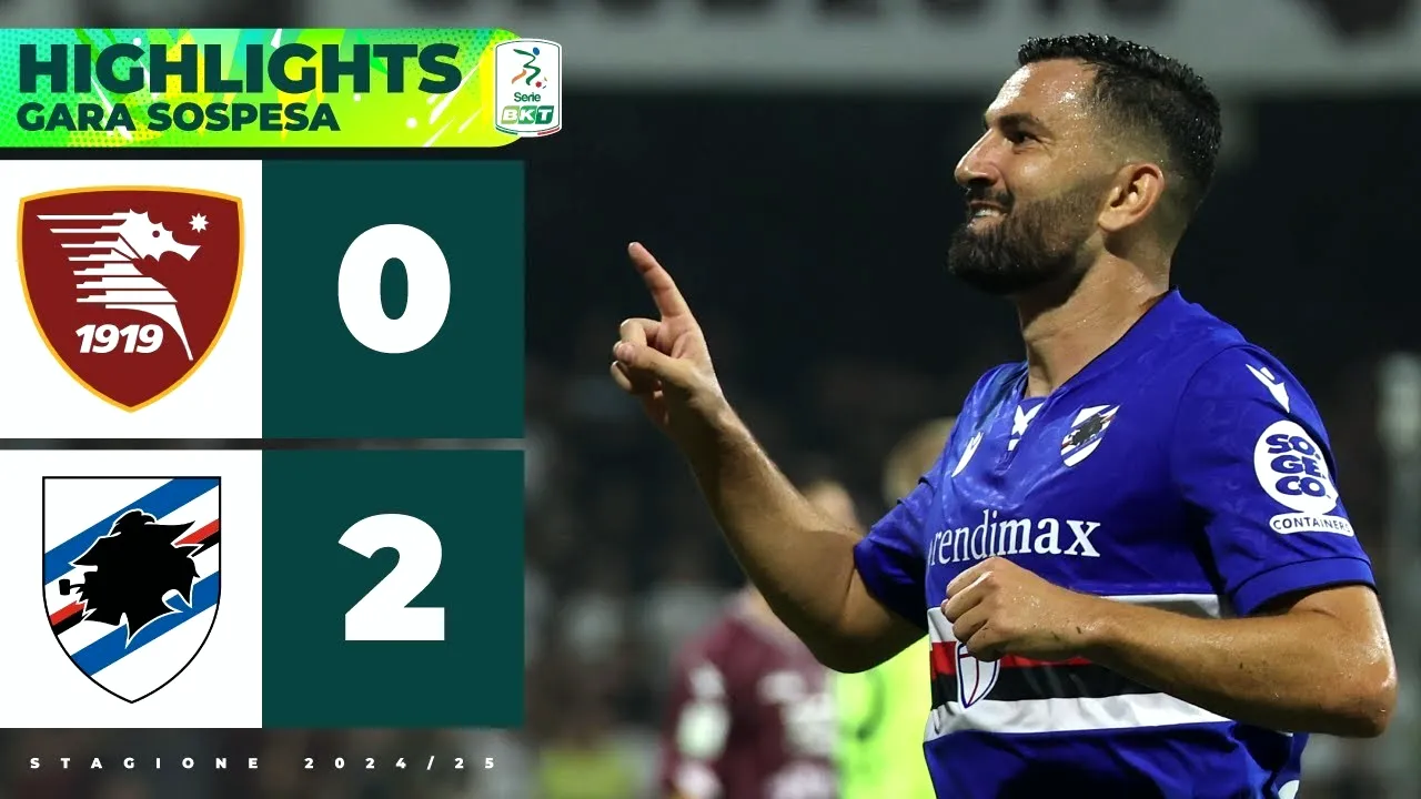 ซาแลร์นิตาน่าพ่ายซามพ์โดเรีย 0-2 ในศึกเพลย์ออฟตกชั้นเซเรียบีนัดสอง วันที่ 23/06/2568 dooball168hd.com