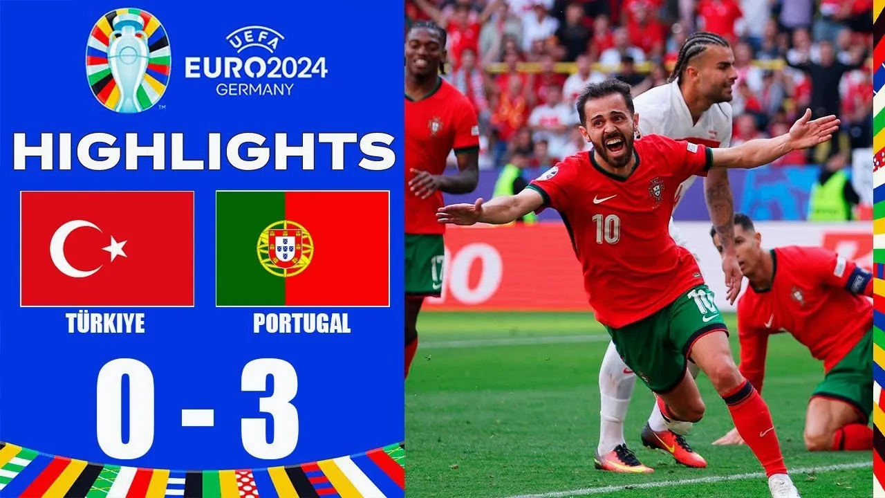 23/06/2567 รวมไฮไลท์ฟุตบอลยูโร 2024 ตุรกีพ่ายคารังโปรตุเกส 0-3 เกมเดือดไม่พลาด