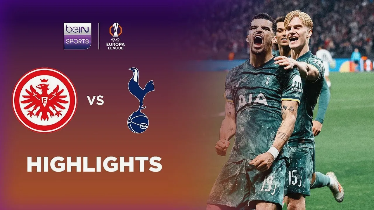 ไฮไลท์ฟุตบอล ยูโรป้า ลีก รอบ8 ทีมสุดท้าย นัดสอง 18 เมษายน 2568 ไอน์ทรัค แฟร้งค์เฟิร์ต 0-1 ท็อตแน่ม ฮ็อตสเปอร์ส เช็คผลเตะลุ้นตั๋วต่อไปได้ที่ dooball168hd.com