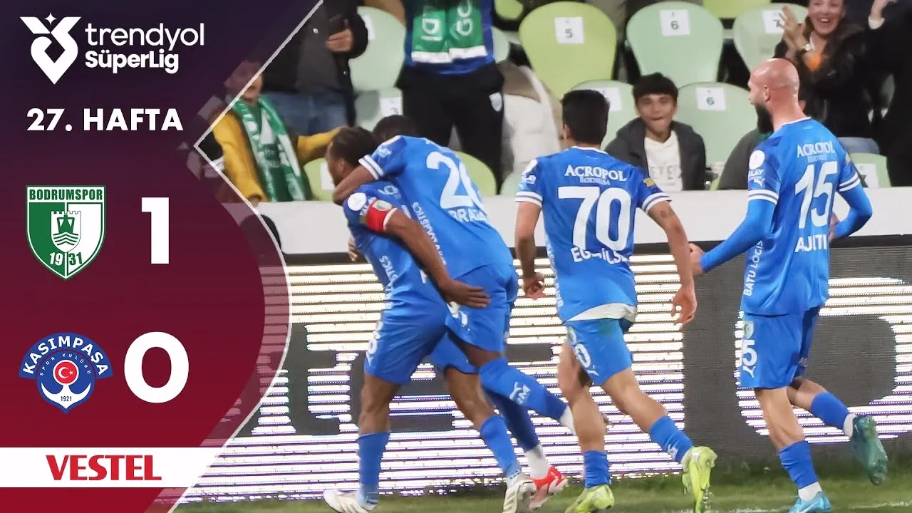 ไฮไลท์ฟุตบอลตุรกี ซุปเปอร์ลีก 08/03/2568 โบดรุมสปอร์ เฉือน คาซิมปาซ่า 1-0 สามแต้มสำคัญ