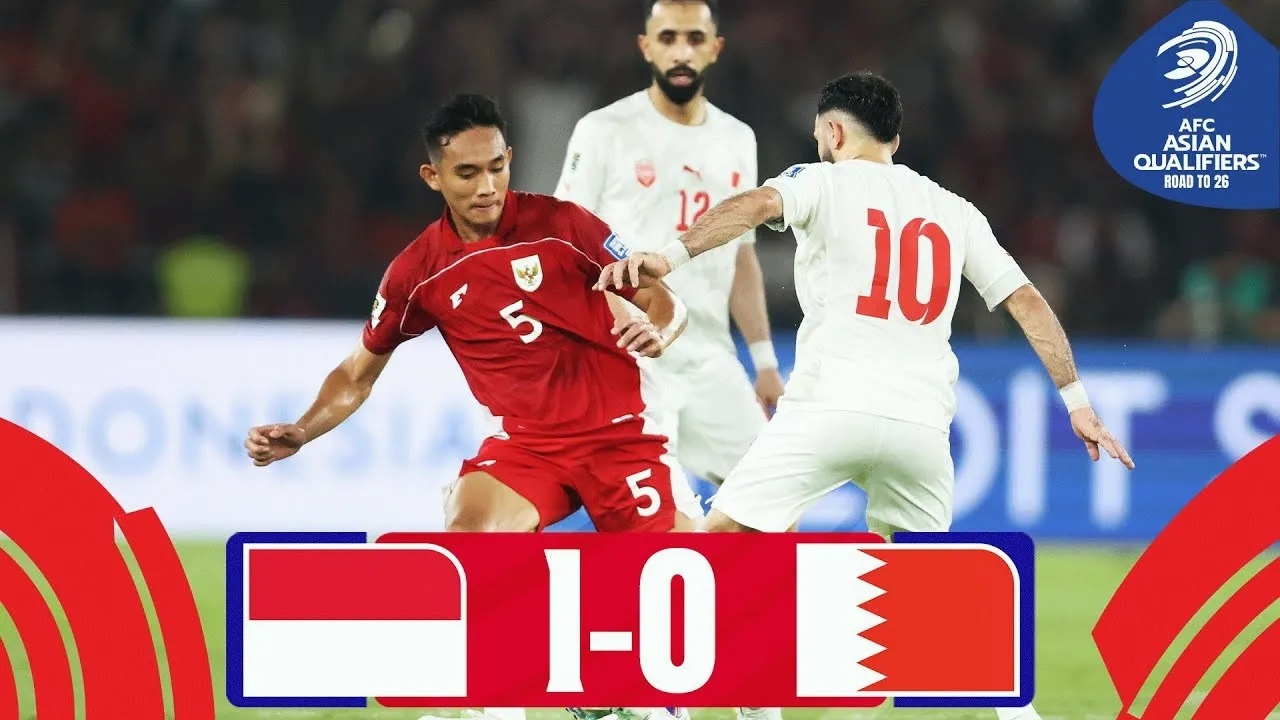 อินโดนีเซียเฉือนบาห์เรน 1-0 ศึกฟุตบอลโลกรอบคัดเลือก โซนเอเชีย 2025/26 วันที่ 26 มีนาคม 2568 dooball168hd.com