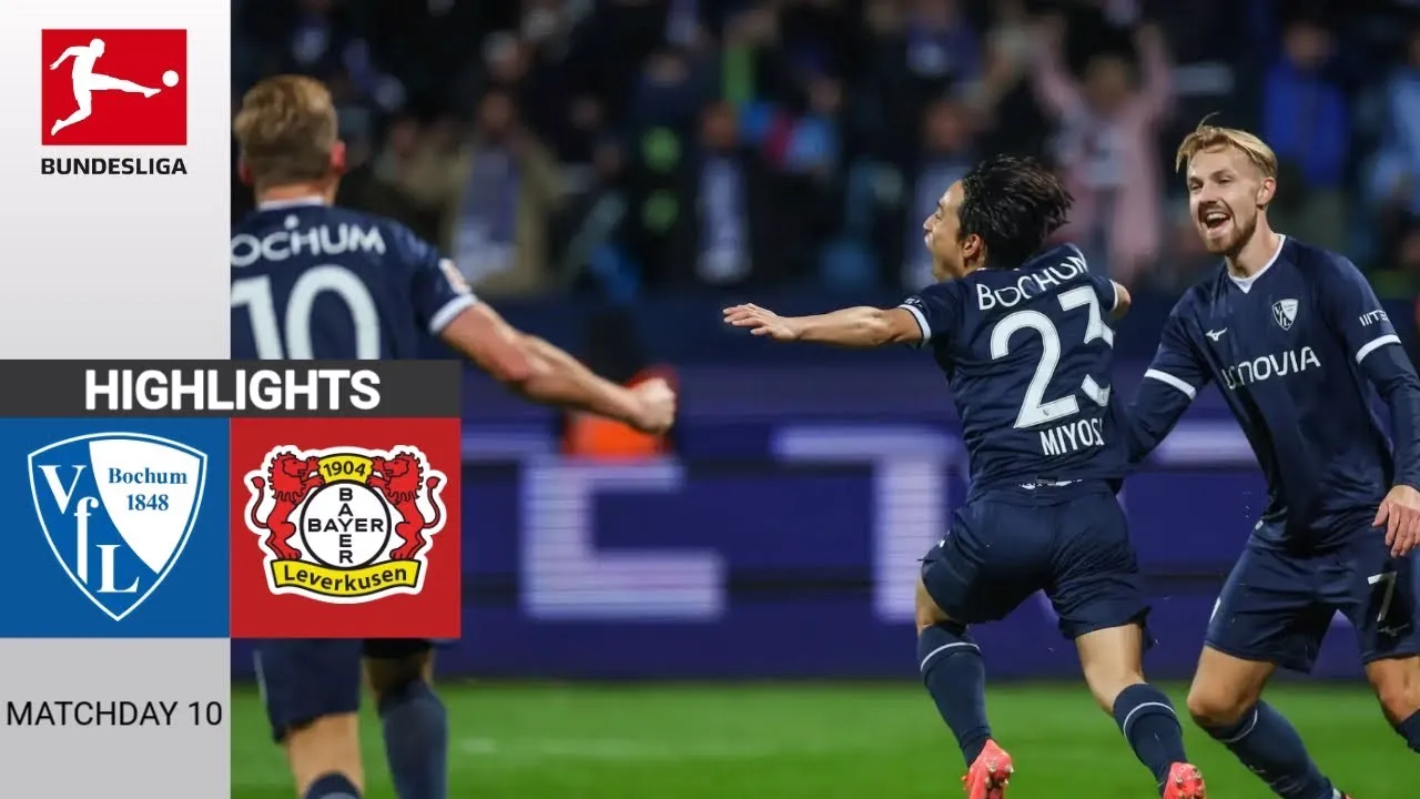 ดูไฮไลท์ฟุตบอลบุนเดสลีก้า 2024 วันที่ 10/11/2567 โบคุ่มเปิดรังเจ๊าเลเวอร์คูเซ่น 1-1 สุดมัน