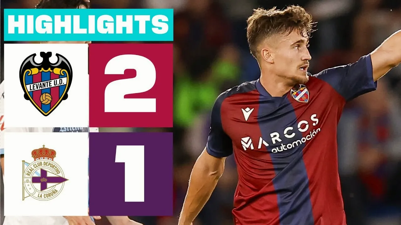 ไฮไลท์ฟุตบอลเดือด! เลบานเต้ เชือด เดปอร์ติโบ ลา คอรุนญ่า 2-1 นัดชิงอเดลันเต้ สเปน 2024/25 วันที่ 25 ตุลาคม 2567