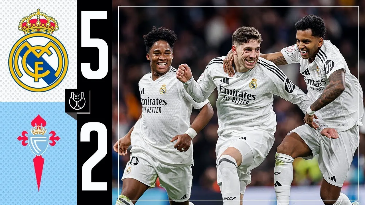 เรอัล มาดริด ชนะเซลต้า บีโก้ ผ่านช่วงต่อเวลาเดือด 5-2 หลังเสมอ 2-2 ในเวลาปกติ โคปาเดลเรย์สเปน 2025 17 ม.ค. 2568