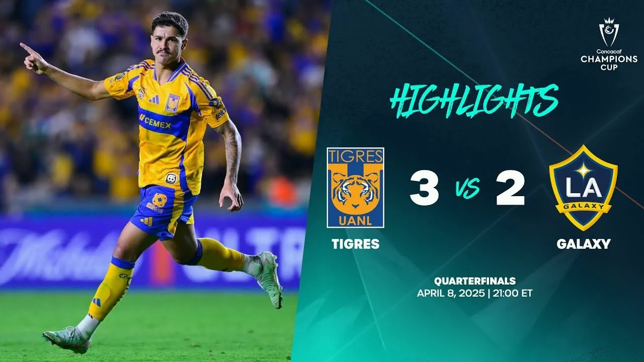 ไฮไลท์ฟุตบอล ไทเกรส ยูเอเอ็นแอล ชนะ แอลเอ กาแลกซี่ 3-2 ในคอนคาเคฟ แชมเปี้ยนส์ คัพ ฤดูกาล 2025 วันที่ 9 เมษายน 2568
