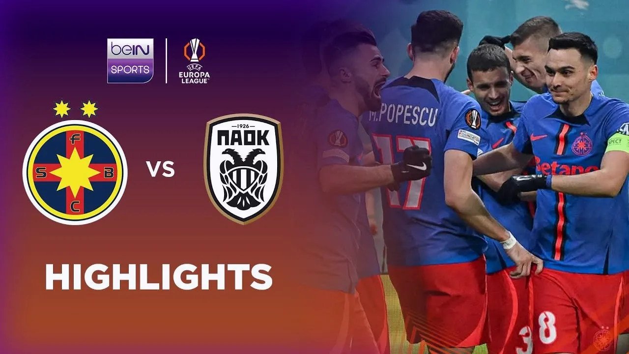 ไฮไลท์ฟุตบอล ยูฟ่า ยูโรป้า ลีก รอบเพลย์ออฟ นัดสอง สเตอัว บูคาเรสต์ 2-0 พีเอโอเค ซาโลนิก้า 21/02/2568