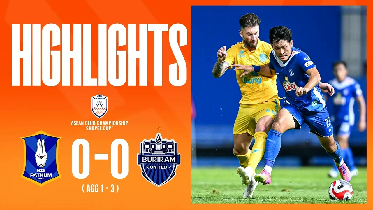 07/05/2568 บีจี ปทุม ยูไนเต็ด 0-0 บุรีรัมย์ ยูไนเต็ด ชิงแชมป์สโมสรอาเซียน ช็อปปี้ คัพ รอบรองนัดสอง จาก dooball168hd.com