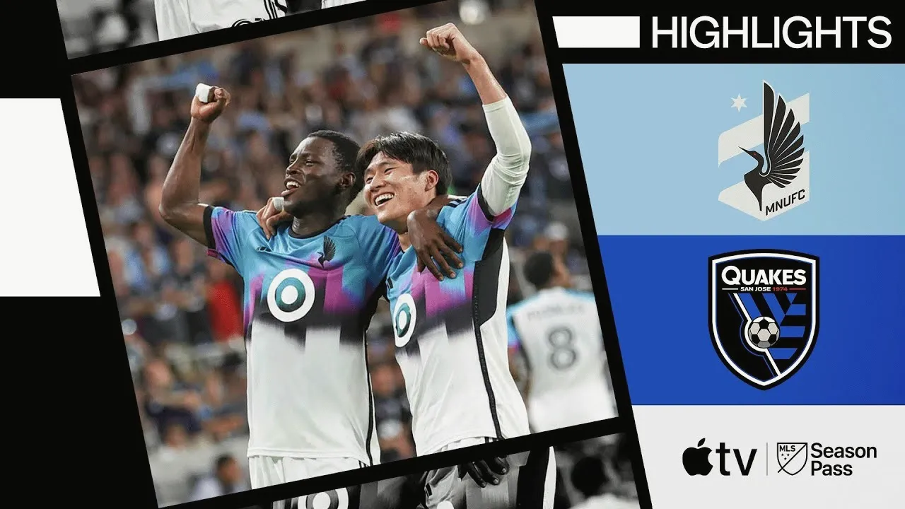 ดูไฮไลท์บอล MLS 2024 มินนิโซต้า ยูไนเต็ด ถล่ม ซาน โฮเซ่ เอิร์ธเควกส์ 2-0 เมื่อ 21 กรกฎาคม 2567