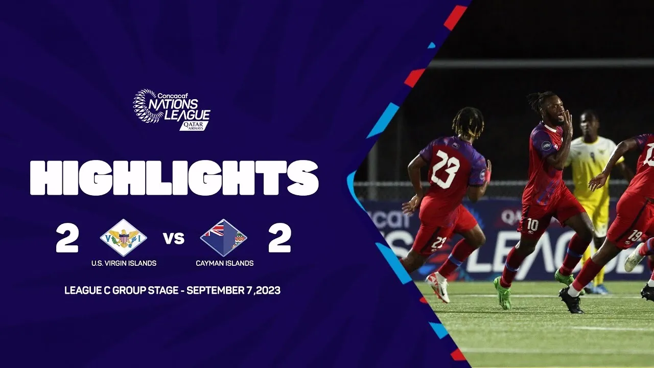ไฮไลท์ฟุตบอลศึกคอนคาเคฟ เนชั่นลีก หมู่เกาะเคย์แมนบุกเสมอหมู่เกาะเวอร์จิน 2-2 สุดมันส์