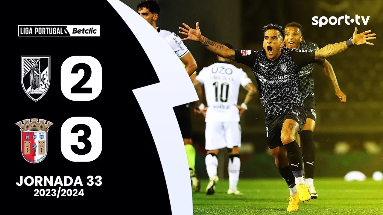 ไฮไลท์ฟุตบอล สปอร์ติ้ง บราก้า บุกเฉือน วิตอเรีย กิมาไรส์ 3-2 ศึกลีกา ซาเกรส โปรตุเกส 12/05/2567