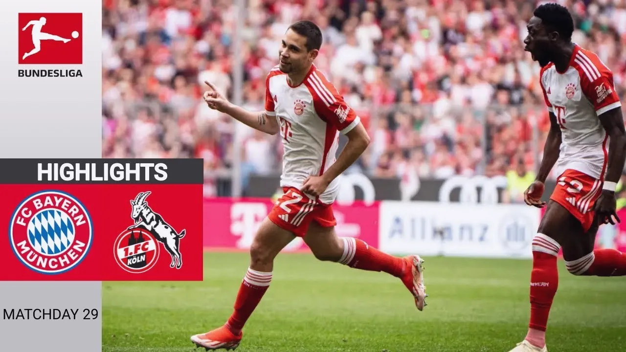 ไฮไลท์ฟุตบอล บาเยิร์น มิวนิค ชนะ โคโลญจน์ 2-0 ศึกบุนเดสลีก้า เยอรมัน ประจำวันที่ 14 เมษายน 2567 จาก dooball168hd.com