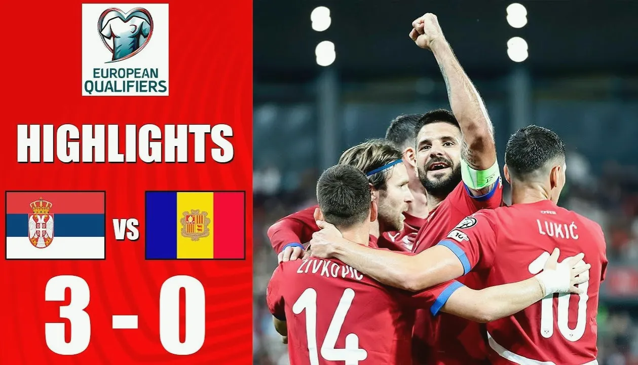 ไฮไลท์ฟุตบอล เซอร์เบีย ชนะ อันดอร์ร่า 3-0 ศึกฟุตบอลโลก รอบคัดเลือก โซนยุโรป 2025 วันที่ 11 มิถุนายน 2568 จาก dooball168hd.com