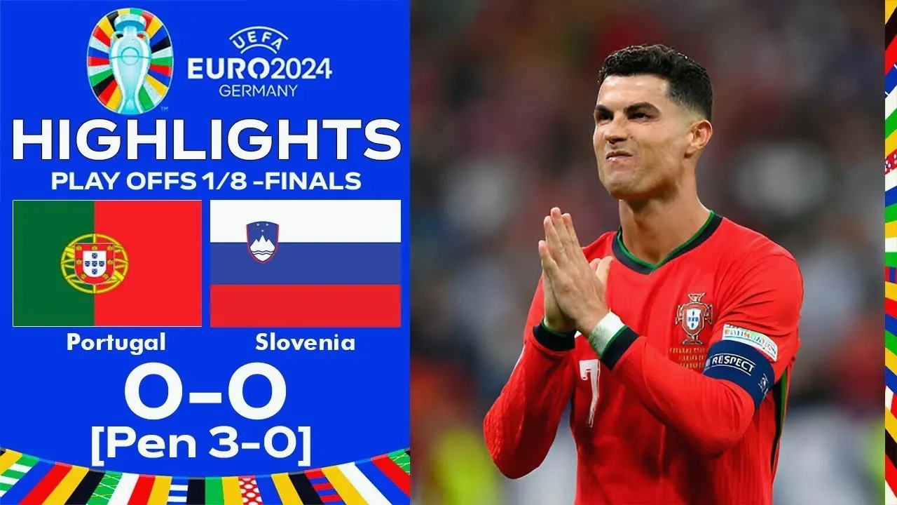 ไฮไลท์ฟุตบอล ยูโร 2024 รอบ16ทีมสุดท้าย โปรตุเกส เสมอ สโลวีเนีย 0-0 จุดโทษชนะ 3-0 วันที่ 2 กรกฎาคม 2567 ดูคลิปที่นี่ dooball168hd.com