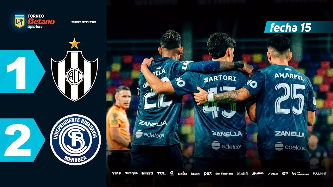 ไฮไลท์ฟุตบอลอินดิเพนเดนเต้ ลิวาดาเวีย บุกชนะเซนทรัล คอร์โดบ้า 2-1 ในศึกอาร์เจนติน่า พรีเมียร์ ดิวิชั่น 2025 วันที่ 29 เมษายน 2568